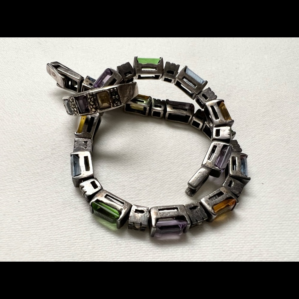 Marcasite sterling silver 925 bracelet and ring set